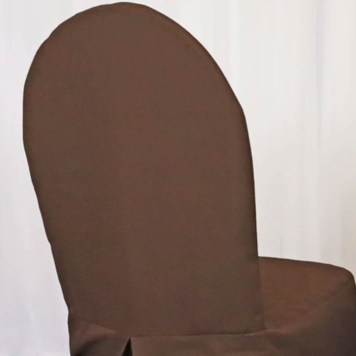 1 Piece Chocolate Polyester Banquet Chair Cover for Elegant Event Seating