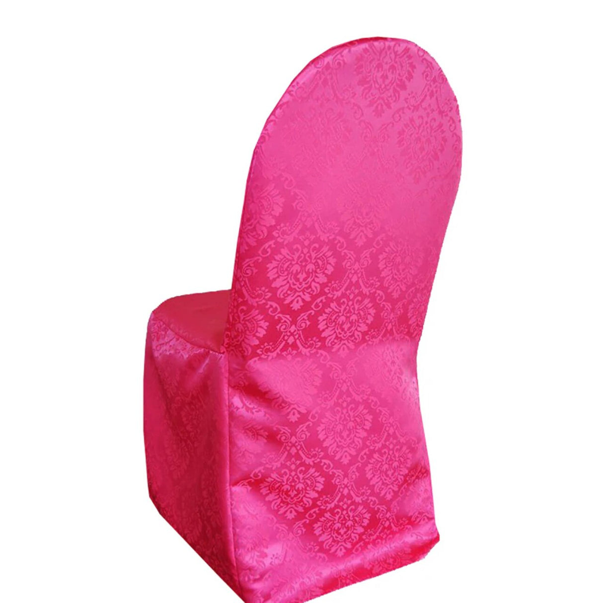 1 Piece Timeless Damask Jacquard Polyester Chair Cover Fuchsia
