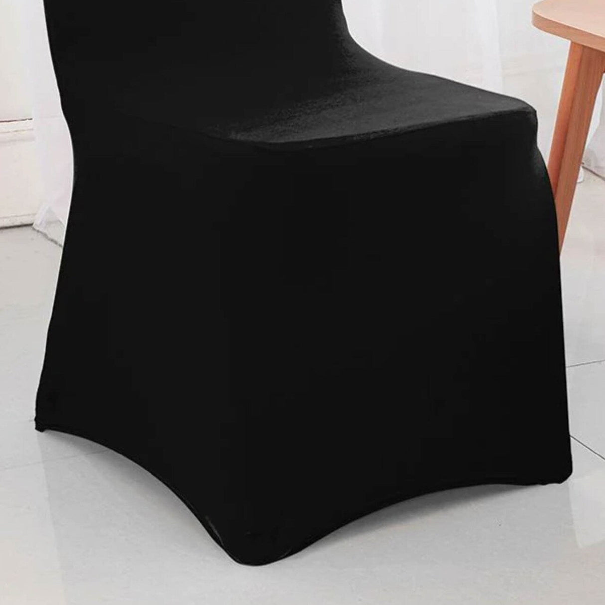 Black Spandex Banquet Chair Cover with Stretch Fit for Weddings and Events