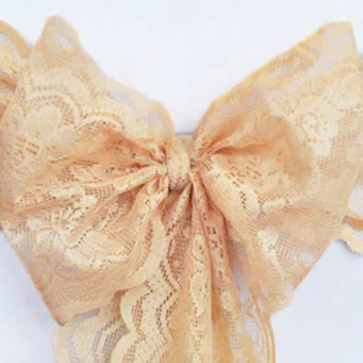 10 Pieces Champagne Caspari Lace Chair Sashes Elegant Wedding Decor 9" x 108"