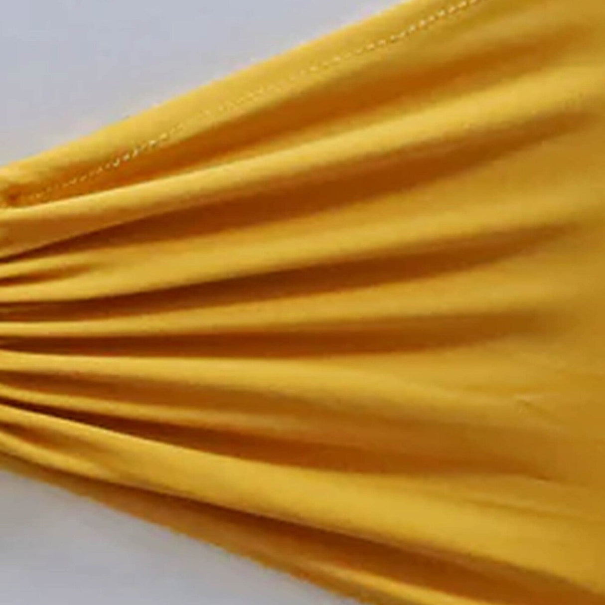 10 Pieces Gold Ruffled Spandex Chair Bands for Luxurious Event Styling 8x13 inches