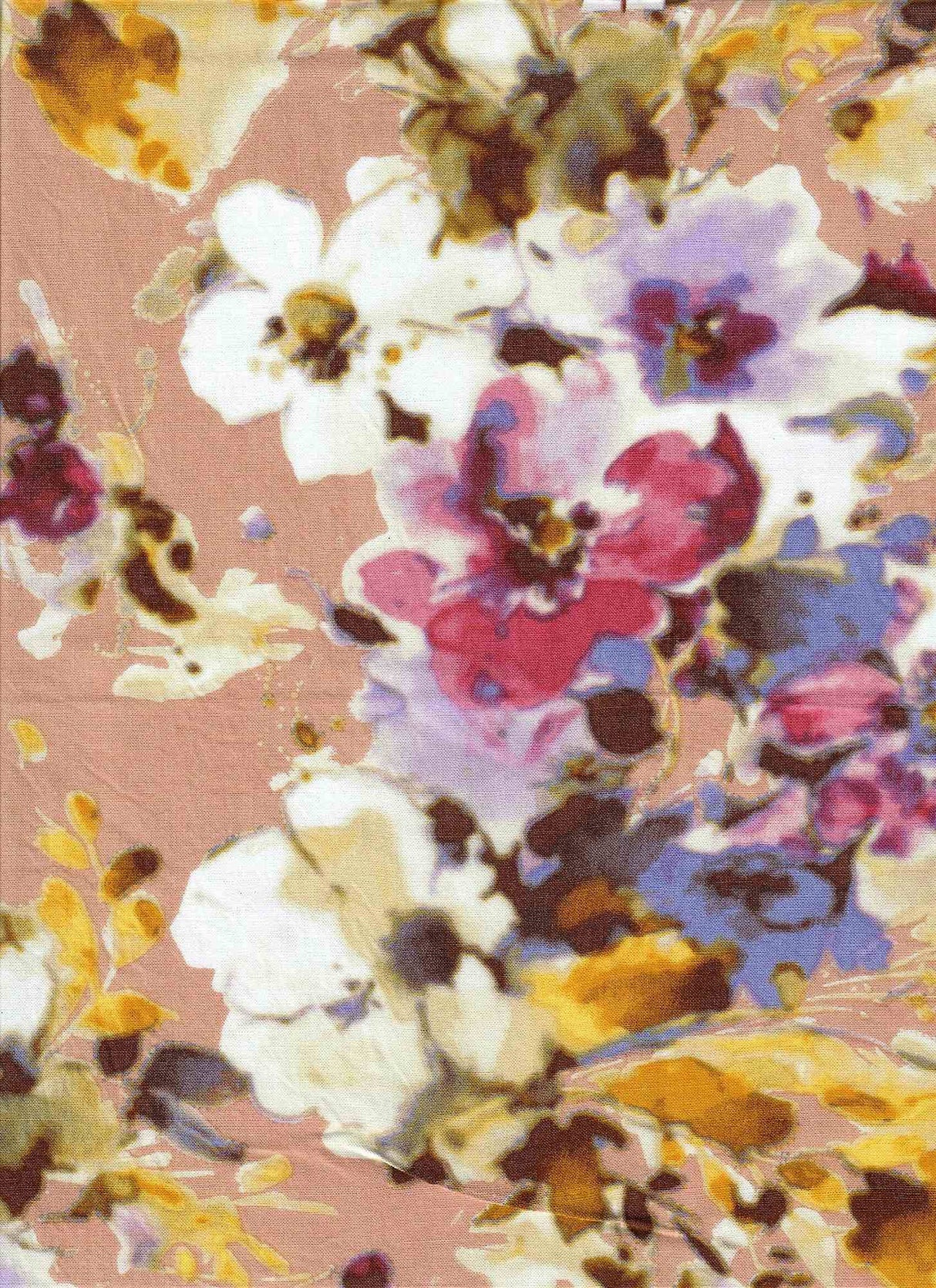 1 Yard Rayon Challis Floral Print Woven Fabric Soft Drapey Decor Use 52/54" Width