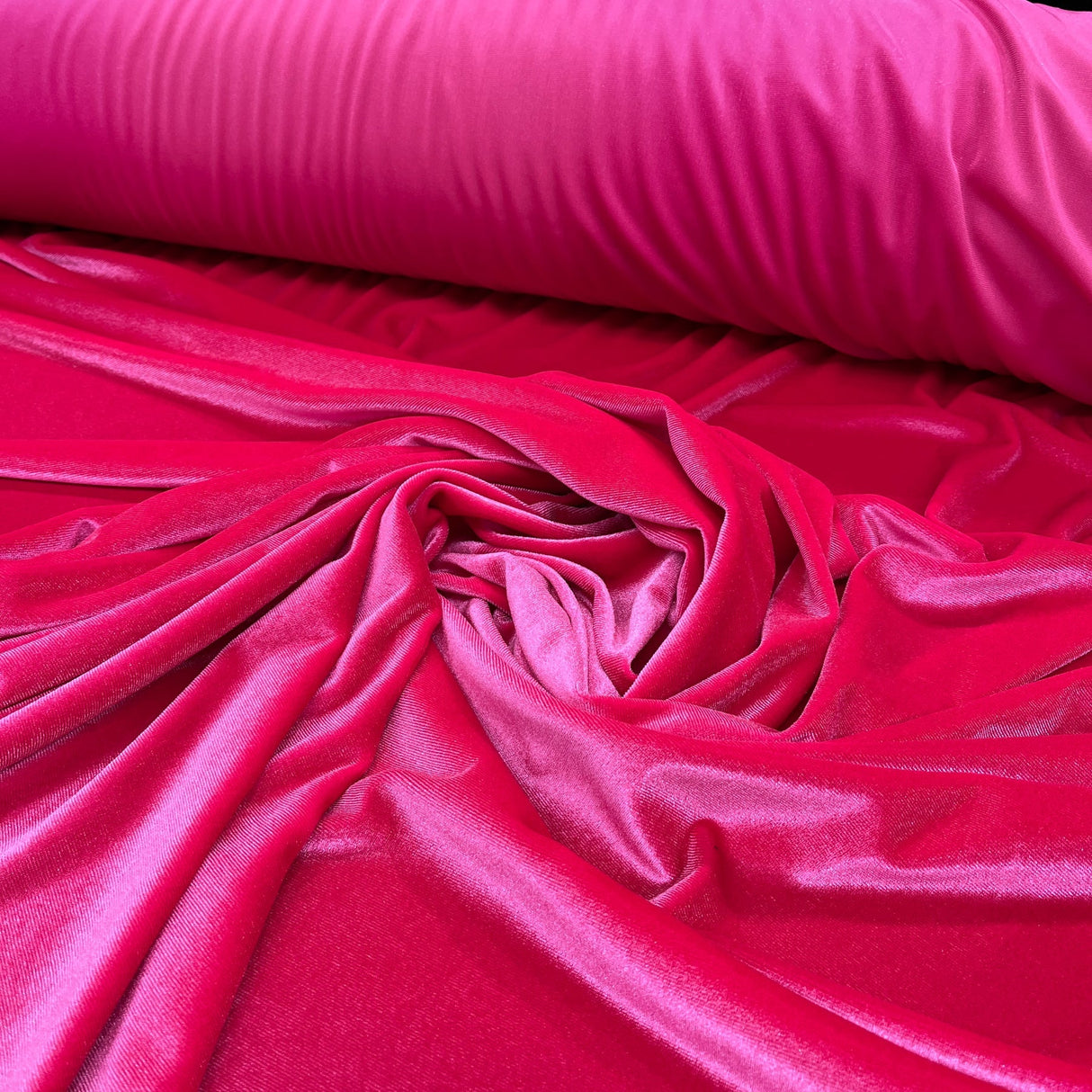 1 Yard Red Stretch Velvet Fabric Soft Plush Luxurious Material for Apparel and Costumes 60 Inch Width
