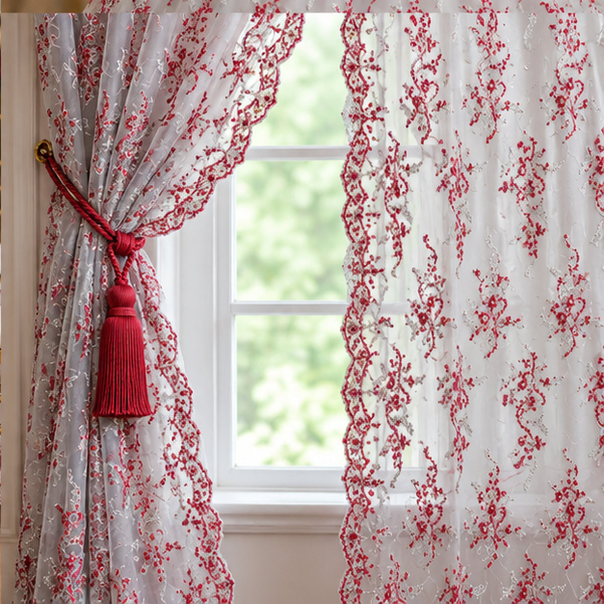Corded Bridal Lace Fabric Embroidered Polyester Net Mesh 54 Inch