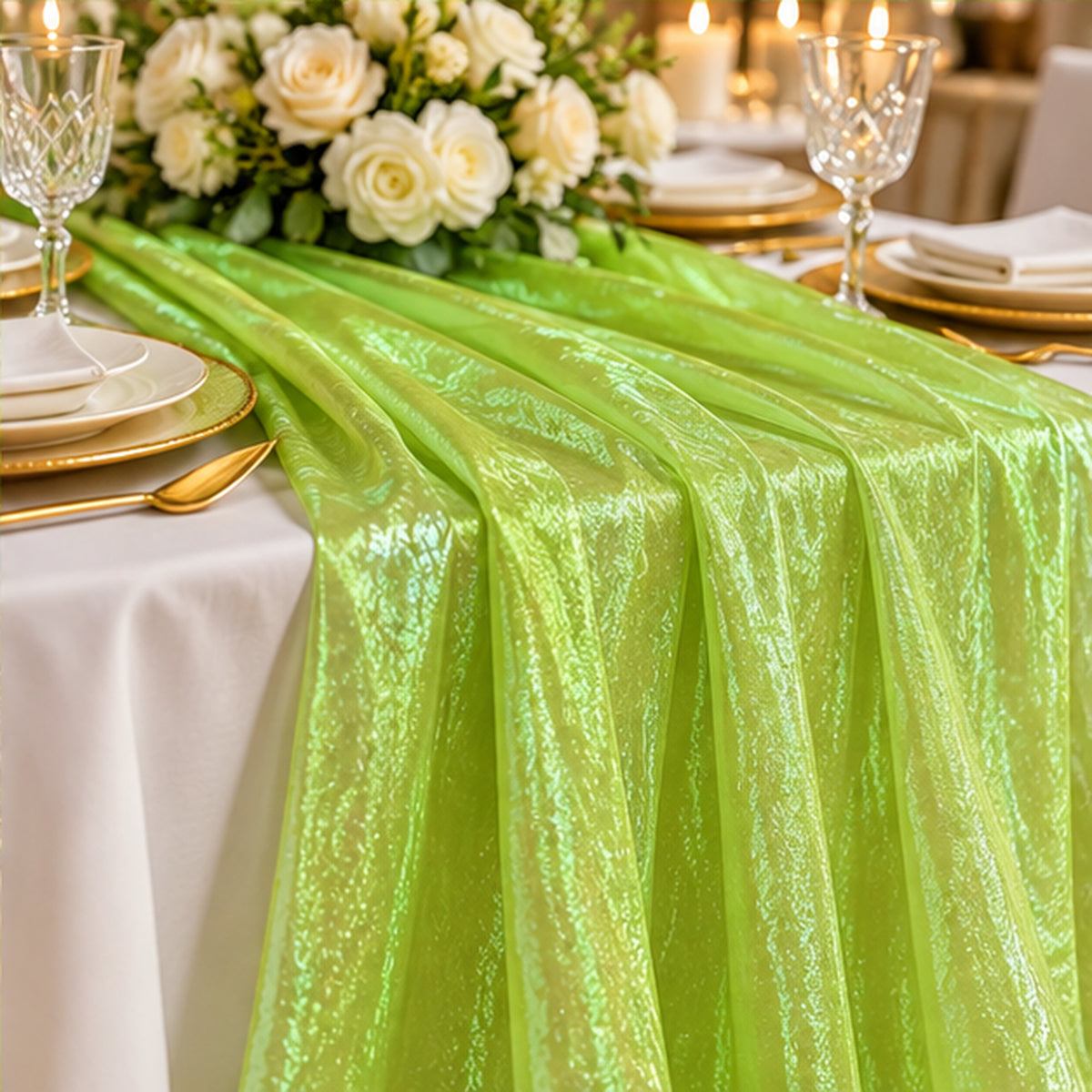Neon Yellow Crush Barbie Organza Fabric Shiny Sheer by the Yard