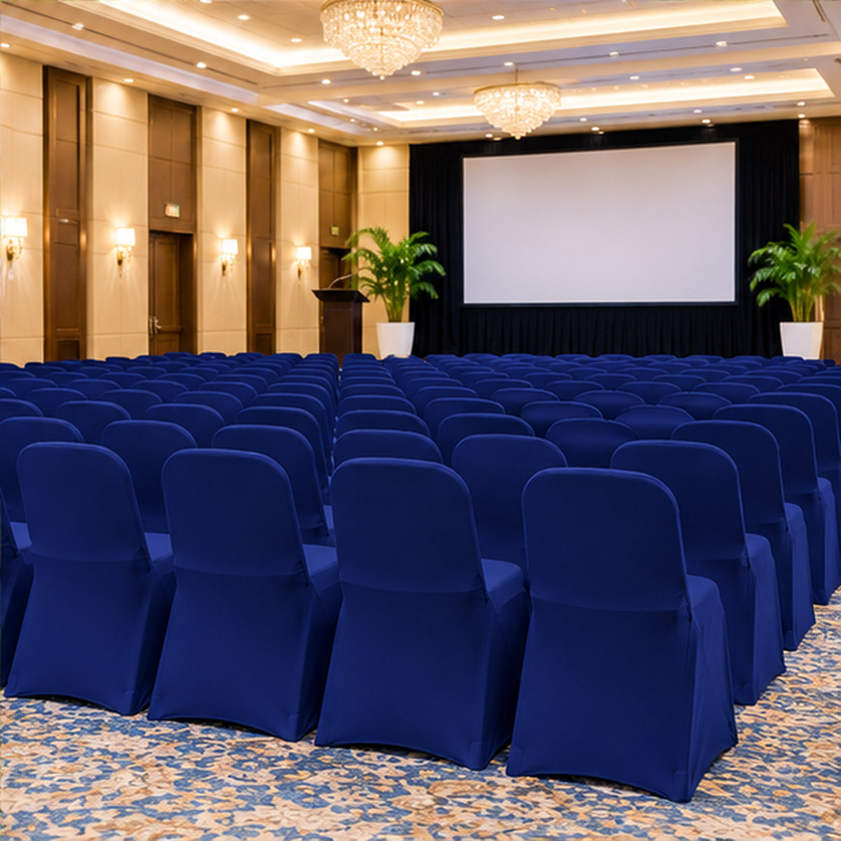 Navy Blue Premium Spandex Lifetime Folding Chair Cover 220 GSM