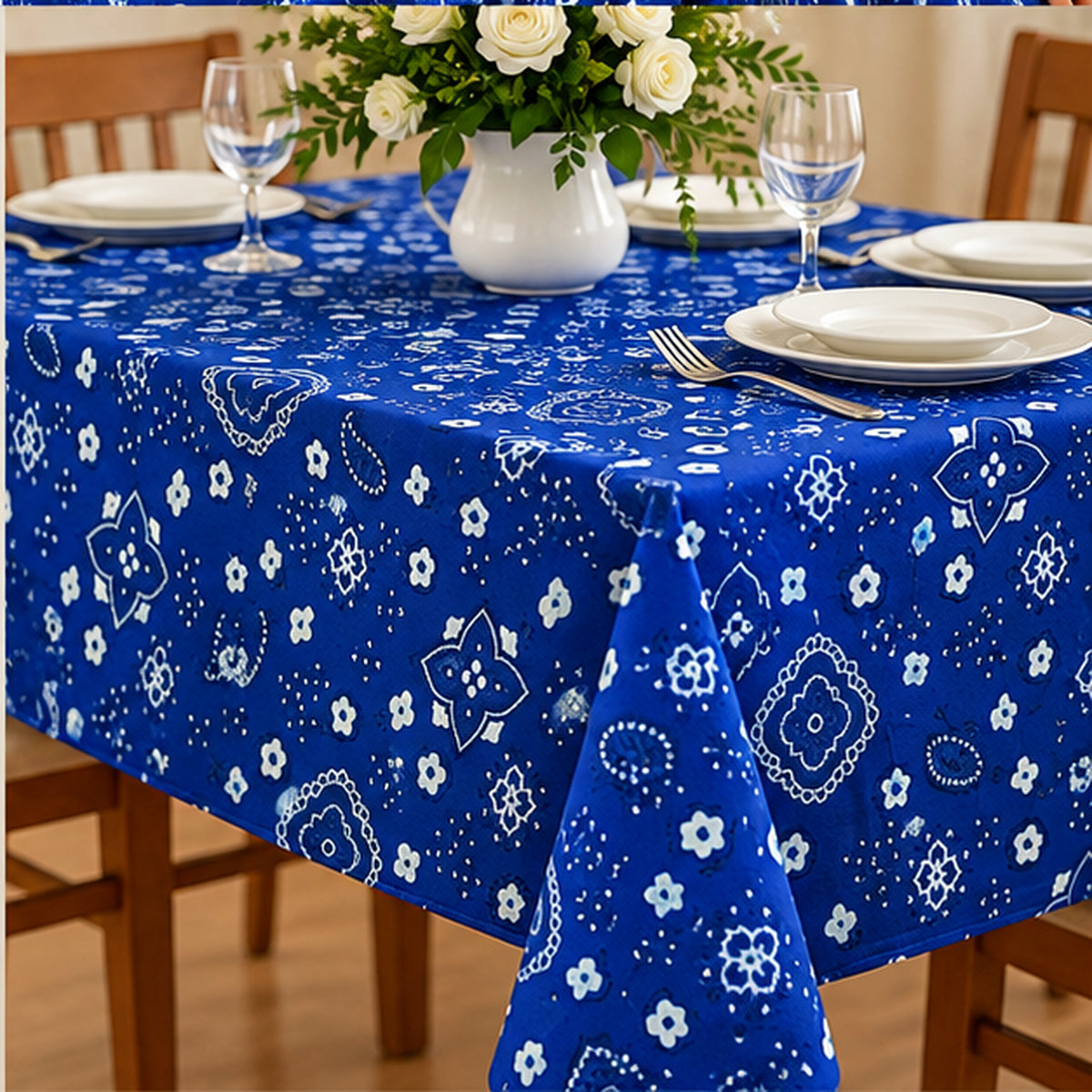 Paisley Bandanna Fabric Royal Poly Cotton Print by the Yard Decor