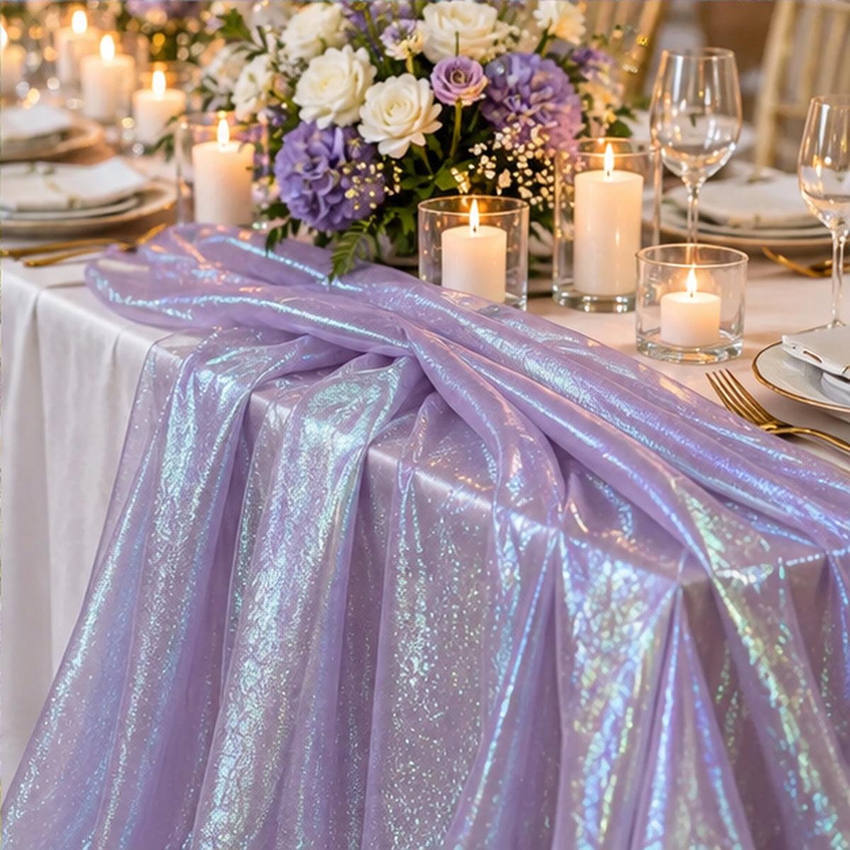 Lavender Crush Barbie Organza Fabric Shiny Sheer by the Yard