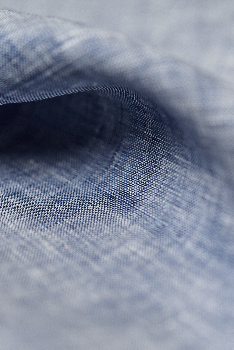 1 Yard Navy or Off White 2 Tone Melange Linen Fabric Lightweight Flat Weave 58 Inches Wide