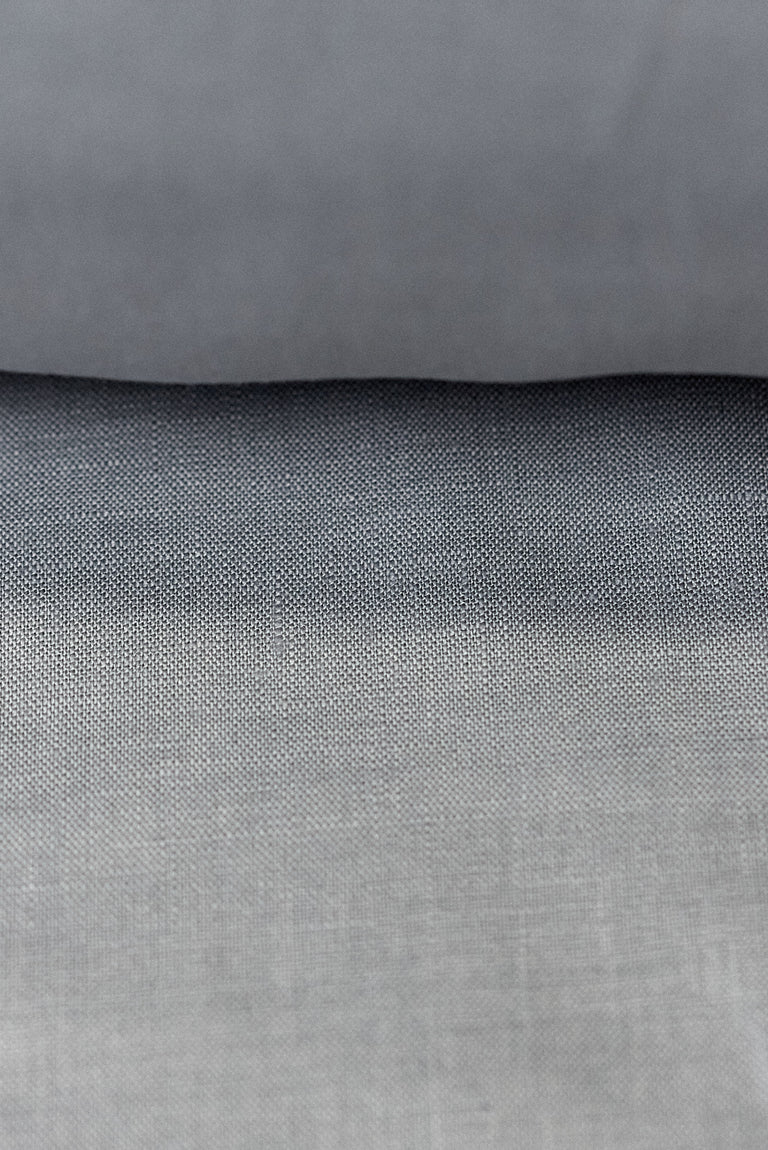 1 Yard Softened Grey Pure Linen Fabric Midweight 5.5 oz 54 Inches Wide