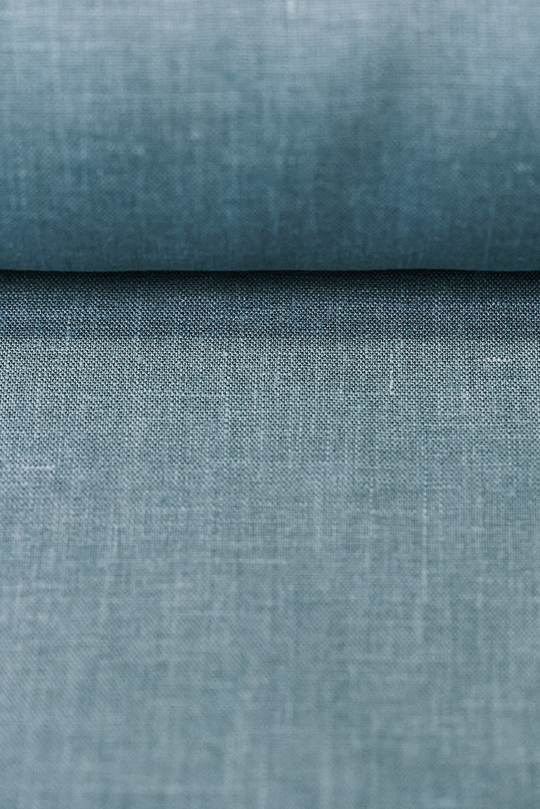 1 Yard Deepwater Pure Linen Fabric Softened Midweight 5.5 oz 57 Inches Wide