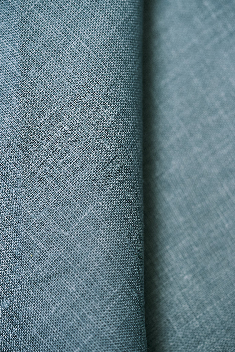 1 Yard Deepwater Pure Linen Fabric Softened Midweight 5.5 oz 57 Inches Wide