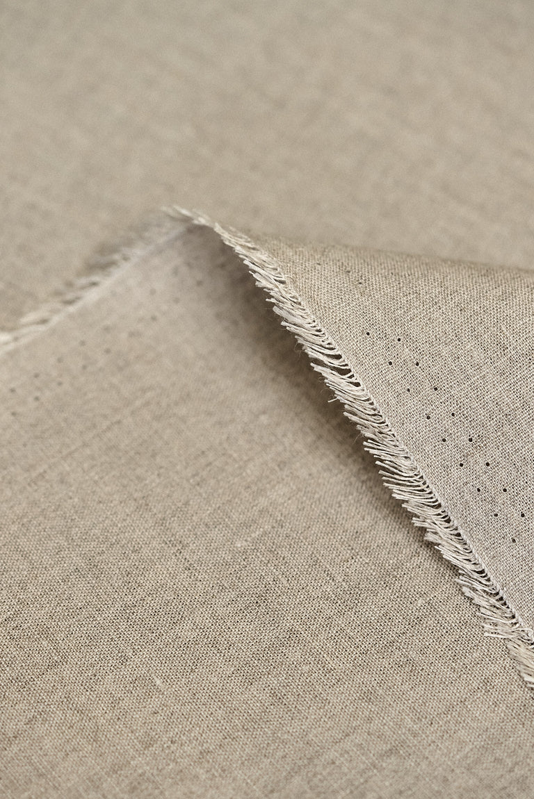 1 Yard Light Mixed Natural Washed Pure Linen Fabric Midweight 2 Tone 60 Inches Wide