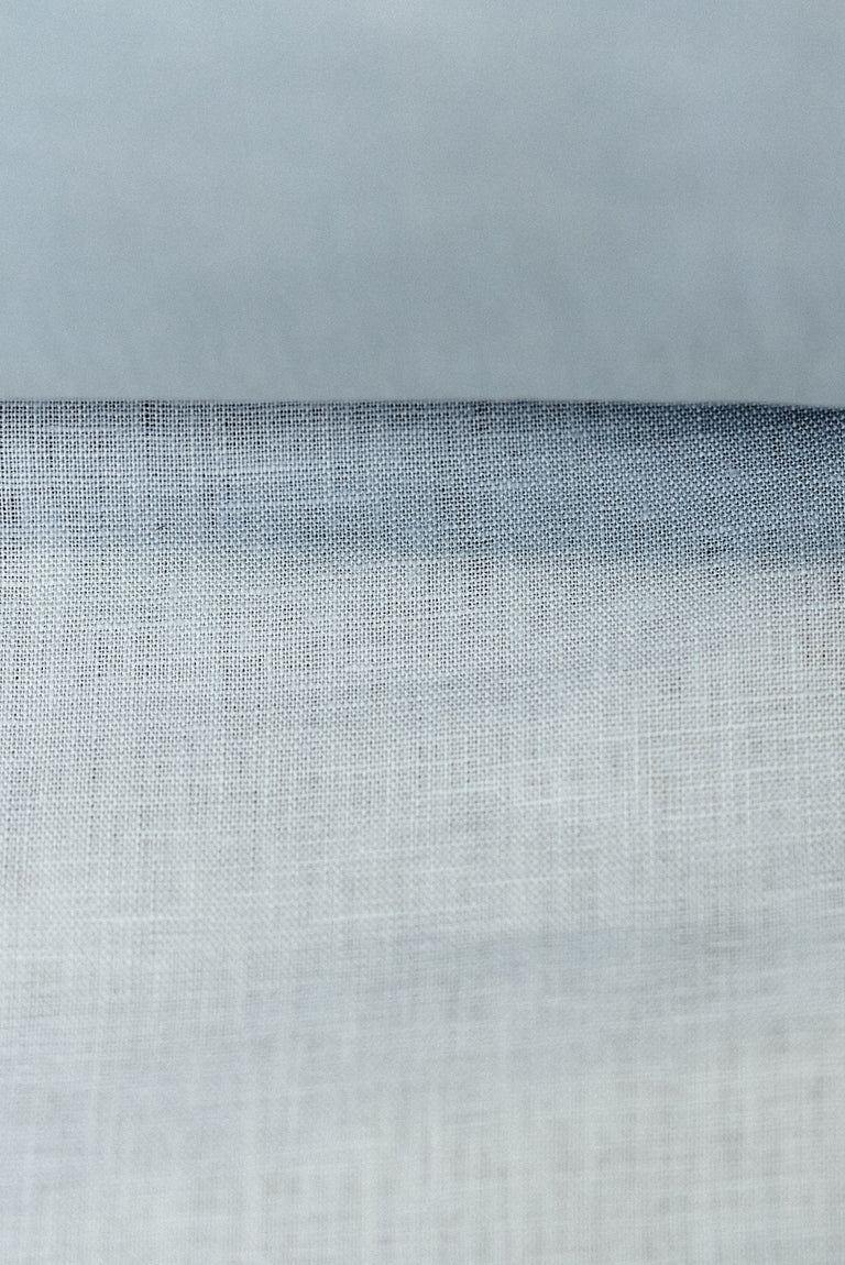 1 Yard Softened Powder Blue Pure Linen Fabric, Midweight 5.5 oz 54 Inches Wide