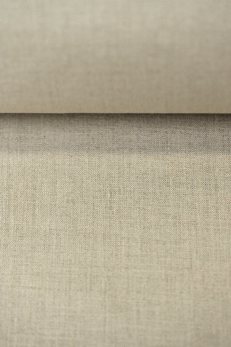 1 Yard Natural Pre Shrunk Pure Linen Fabric, Midweight Solid 60 Inches Wide
