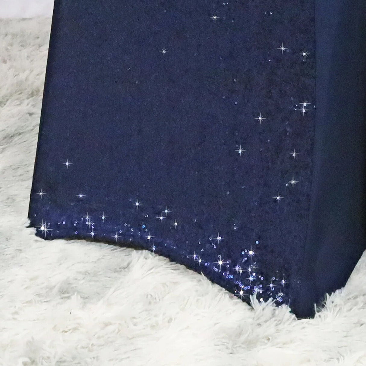 1 Piece Navy Blue Sequin Spandex Chair Cover Stretch Fit for Banquet Events