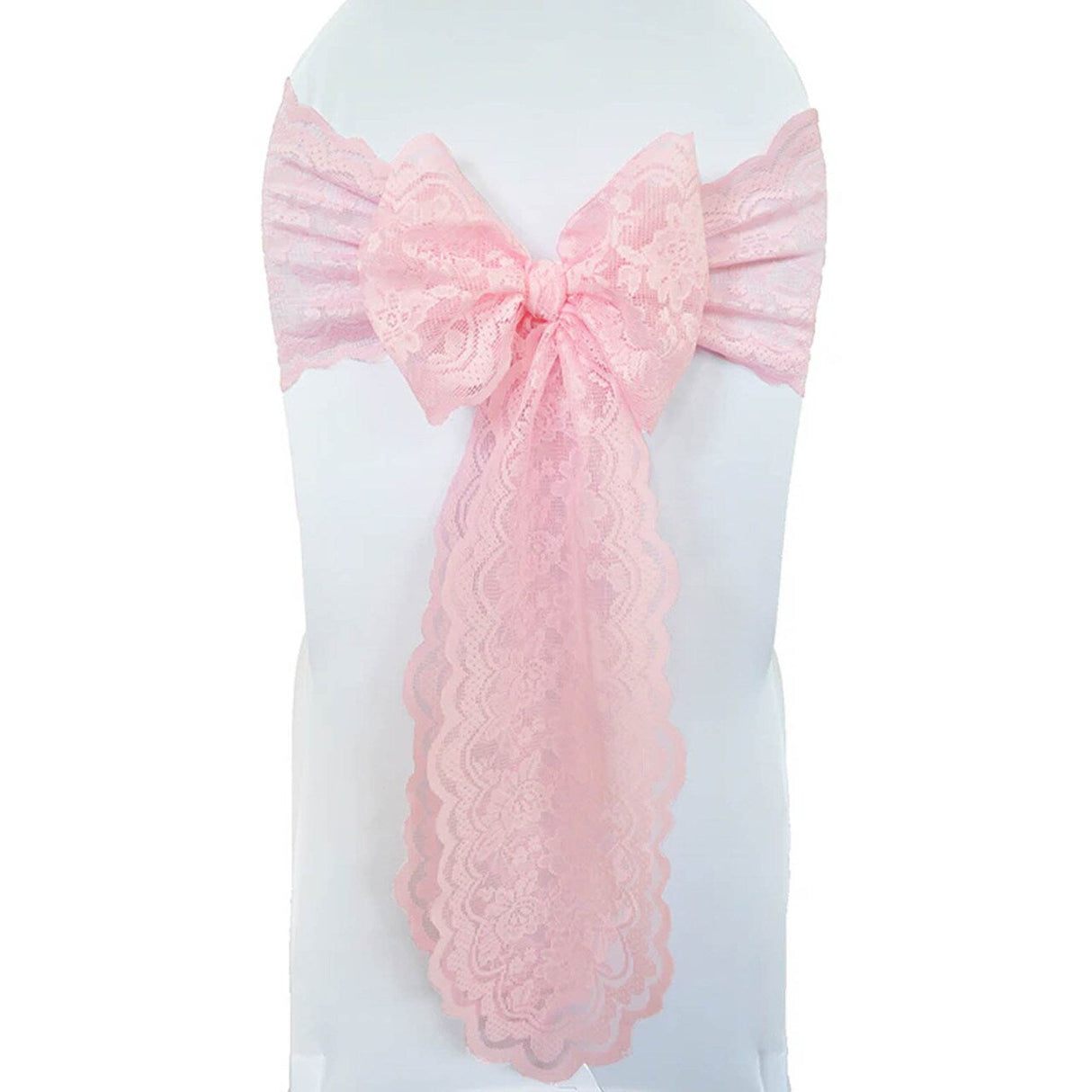 10 Pieces Pink Caspari Lace Chair Sashes for Elegant Event Seating Décor 9" x 108"