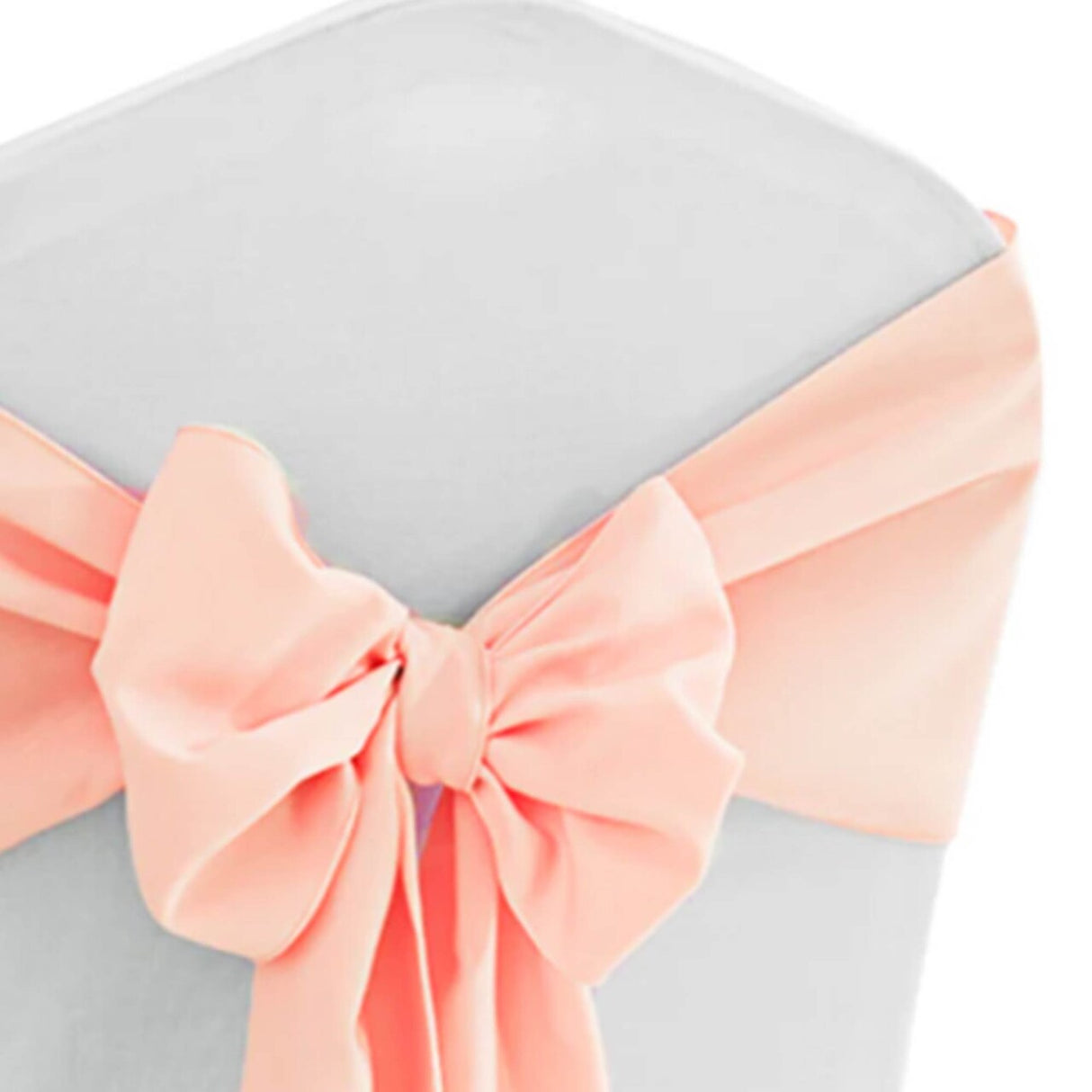 10 Pieces Apricot Peach Soft Polyester Chair Sashes 8"x108" Wrinkle Free Wedding Decor