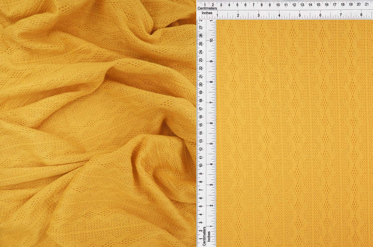 Cable Knit Jacquard Sweater Fabric, Heavyweight Stretch Knit 58/60" Wide