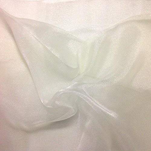 1 Yard Sheer Organza Fabric Crystal Sparkle 60 Inch Width for Dresses & Decor 100% Polyester