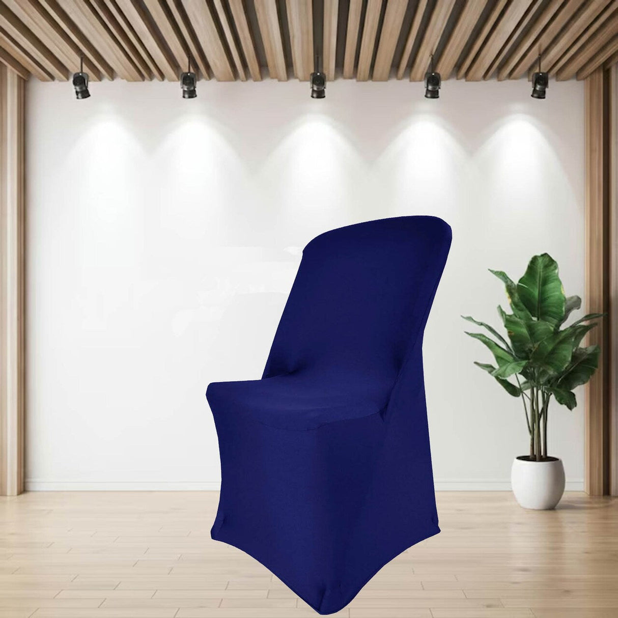 1 Piece Navy Blue Chair Cover Spandex Stretch Fit for Lifetime Folding Chair