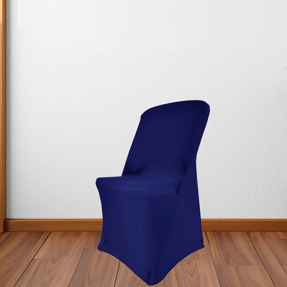 1 Piece Navy Blue Chair Cover Spandex Stretch Fit for Lifetime Folding Chair
