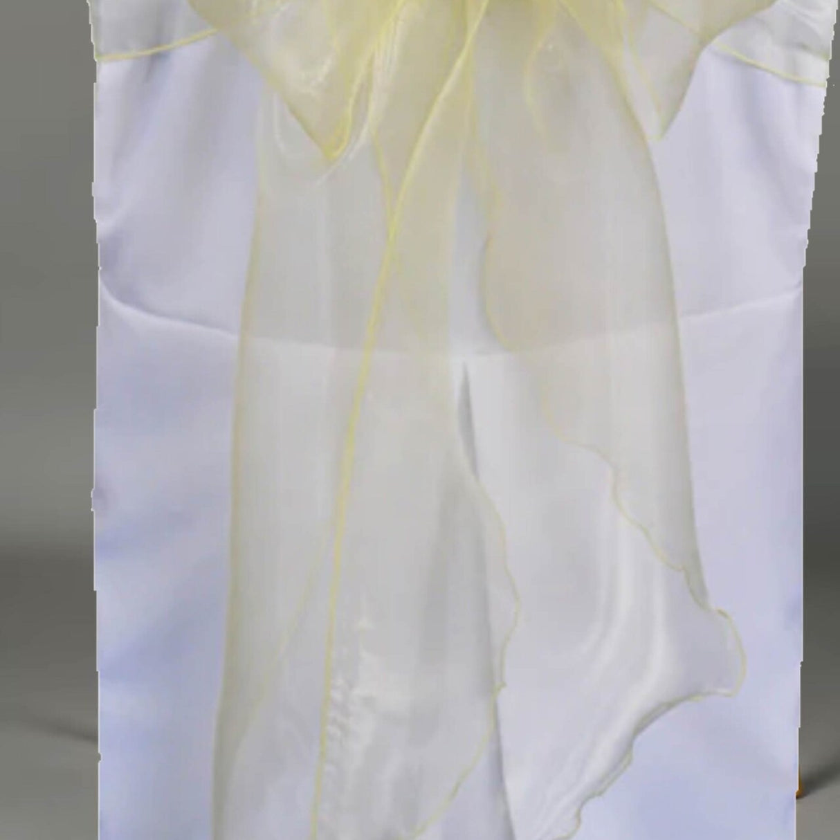 10 Pieces 12 by 116 inches Angle End Organza Chair Sashes Baby Maize