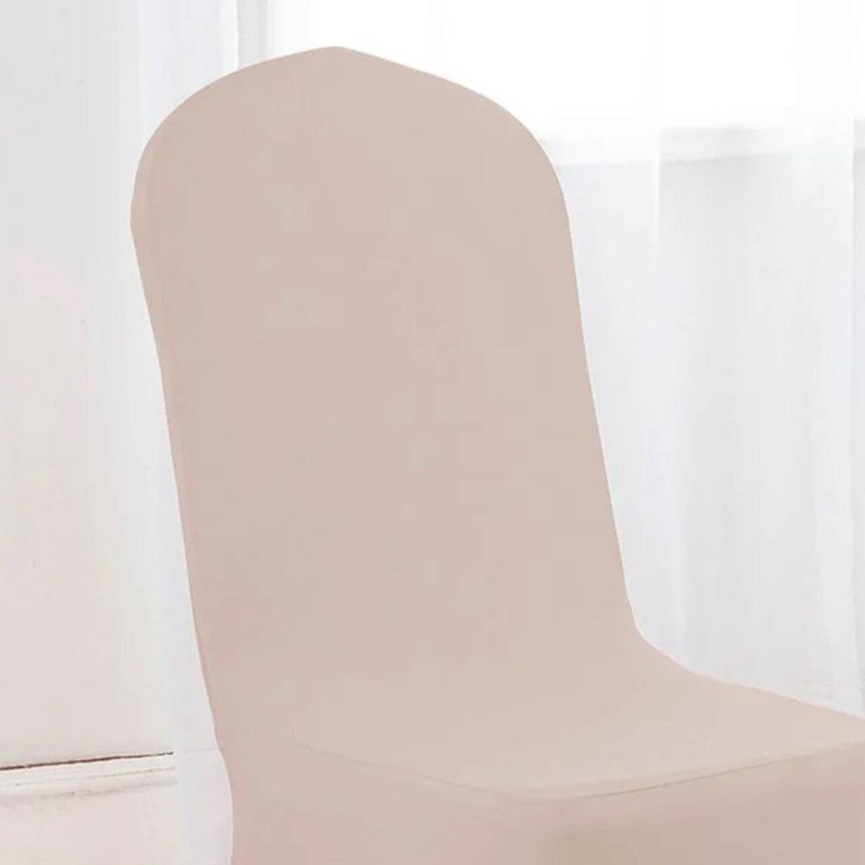 1 Piece Spandex Banquet Chair Cover Blush Pink or Rose Gold Stretch Wrinkle Resistant