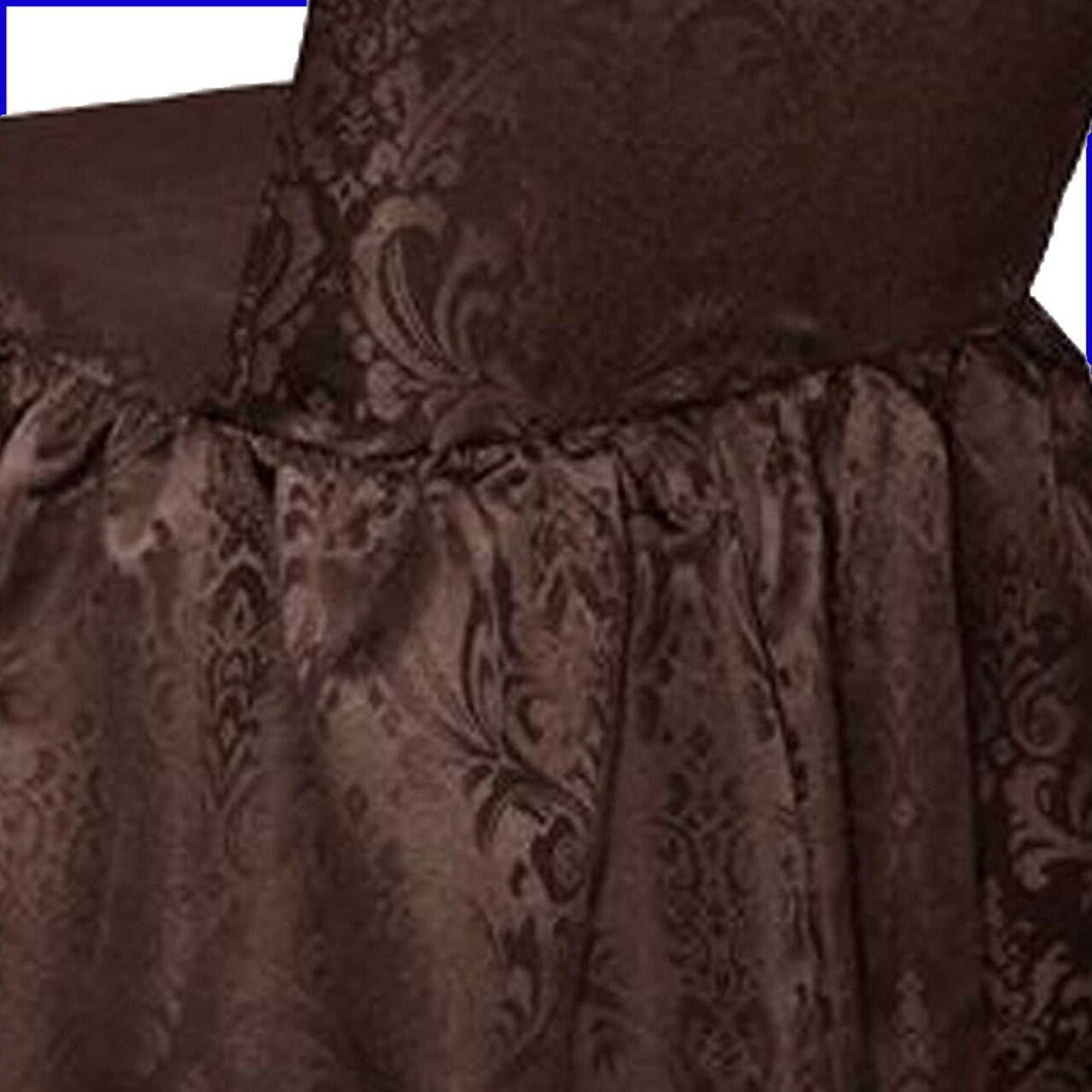1 Piece Chocolate Floral Damask Jacquard Banquet Skirt Chair Cover, Elegant Polyester Event Seating