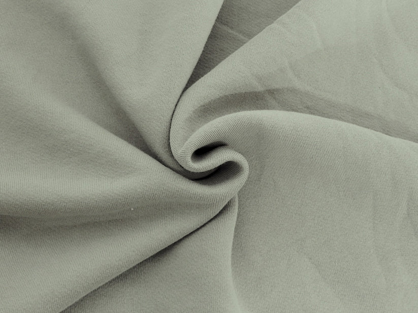 1 Yard Dusty Beige Cotton Fleece Knit Fabric for Hoodies, Jackets, and Heavy Loungewear