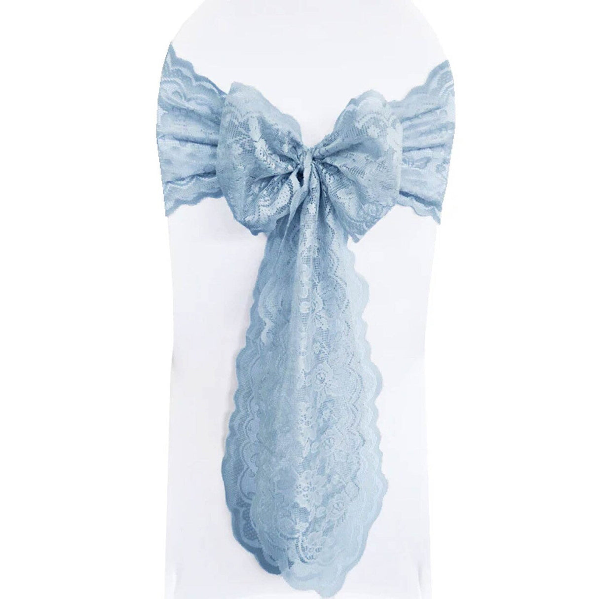 10 Pieces Dusty Blue Caspari Lace Chair Sashes for Elegant Events 9" x 108"