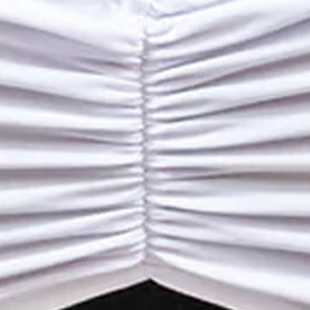 10 Pieces White Ruffled Spandex Chair Bands for Classic Wedding Decor 8x13 inches