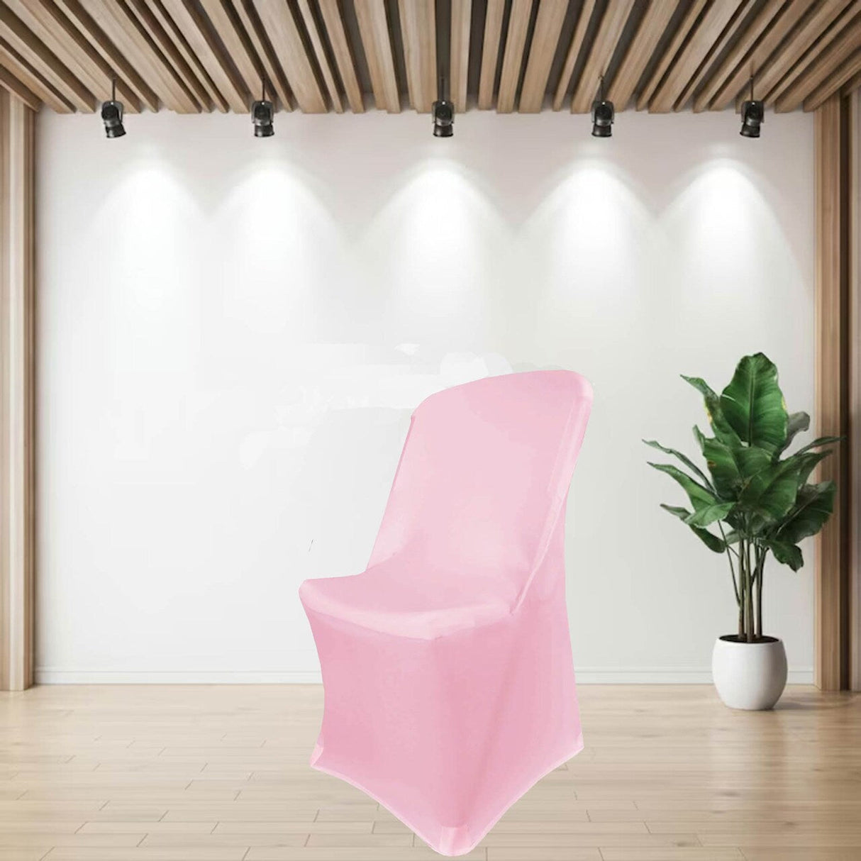 1 Piece Pink Stretch Spandex Chair Cover for Lifetime Folding Chair Durable & Machine Washable