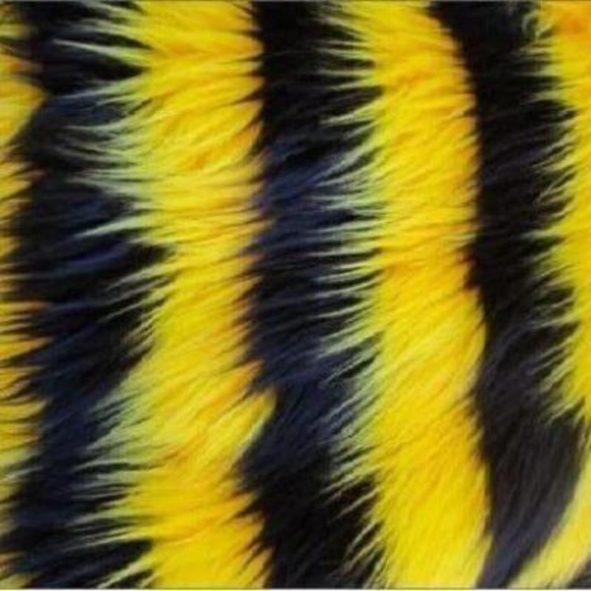1 Yard Striking Striped Long Pile Faux Fur Fabric 58"/60" Width