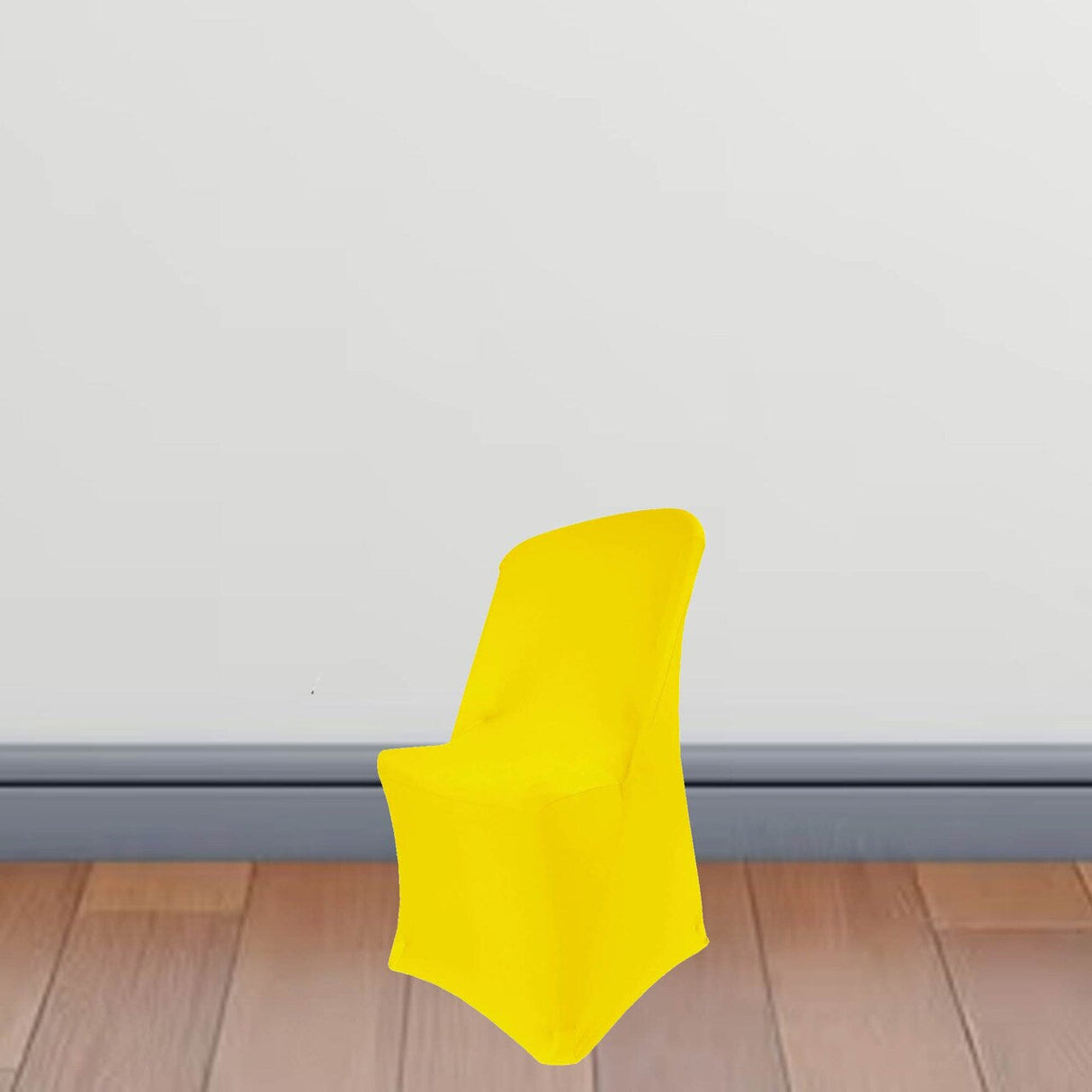 1 Piece Canary Yellow Stretch Chair Cover Premium Spandex for Lifetime Folding Chair