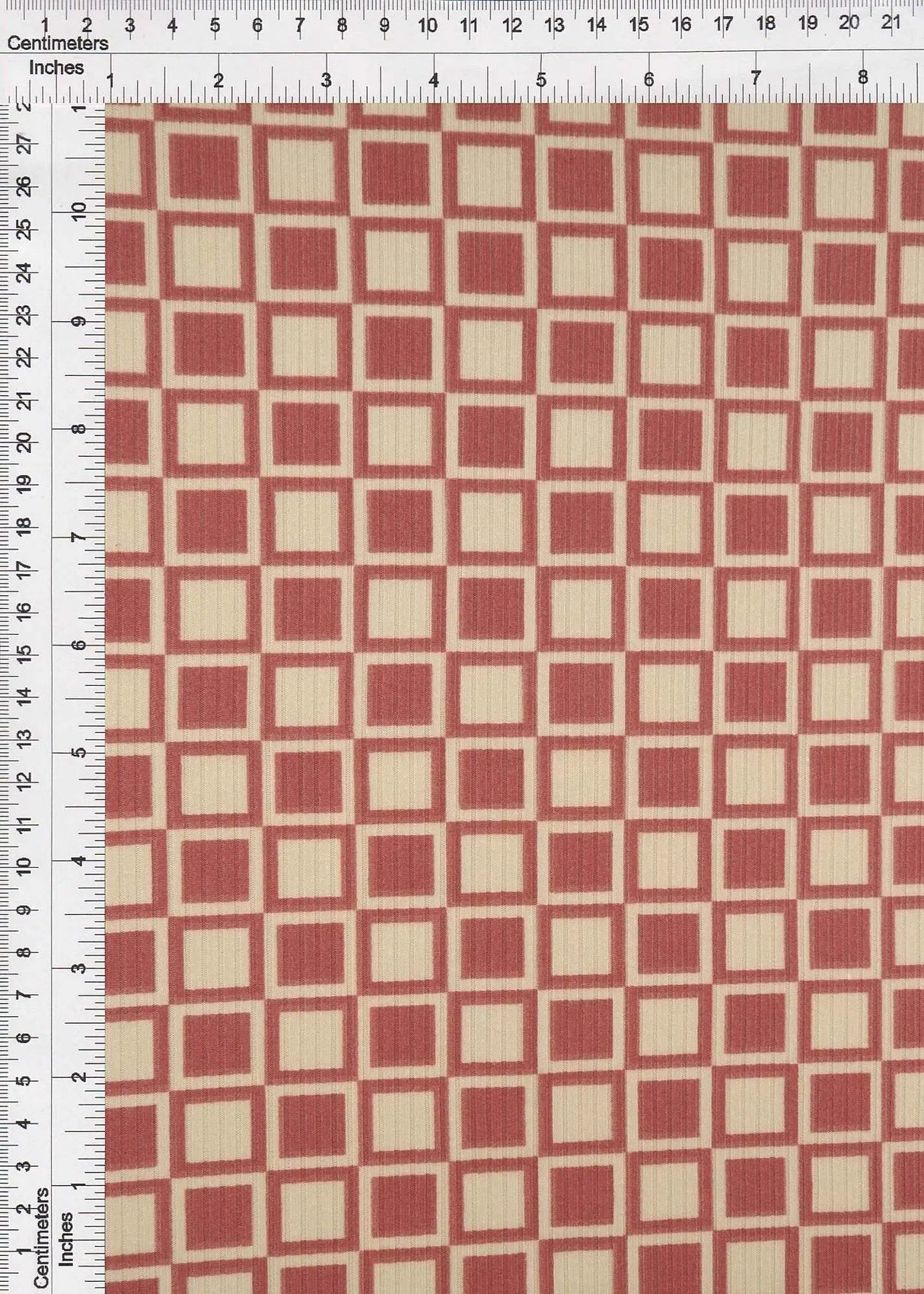 4x2 Yummy Rib Geometric Checker Knit Soft Stretch Fabric, 58/60" Wide