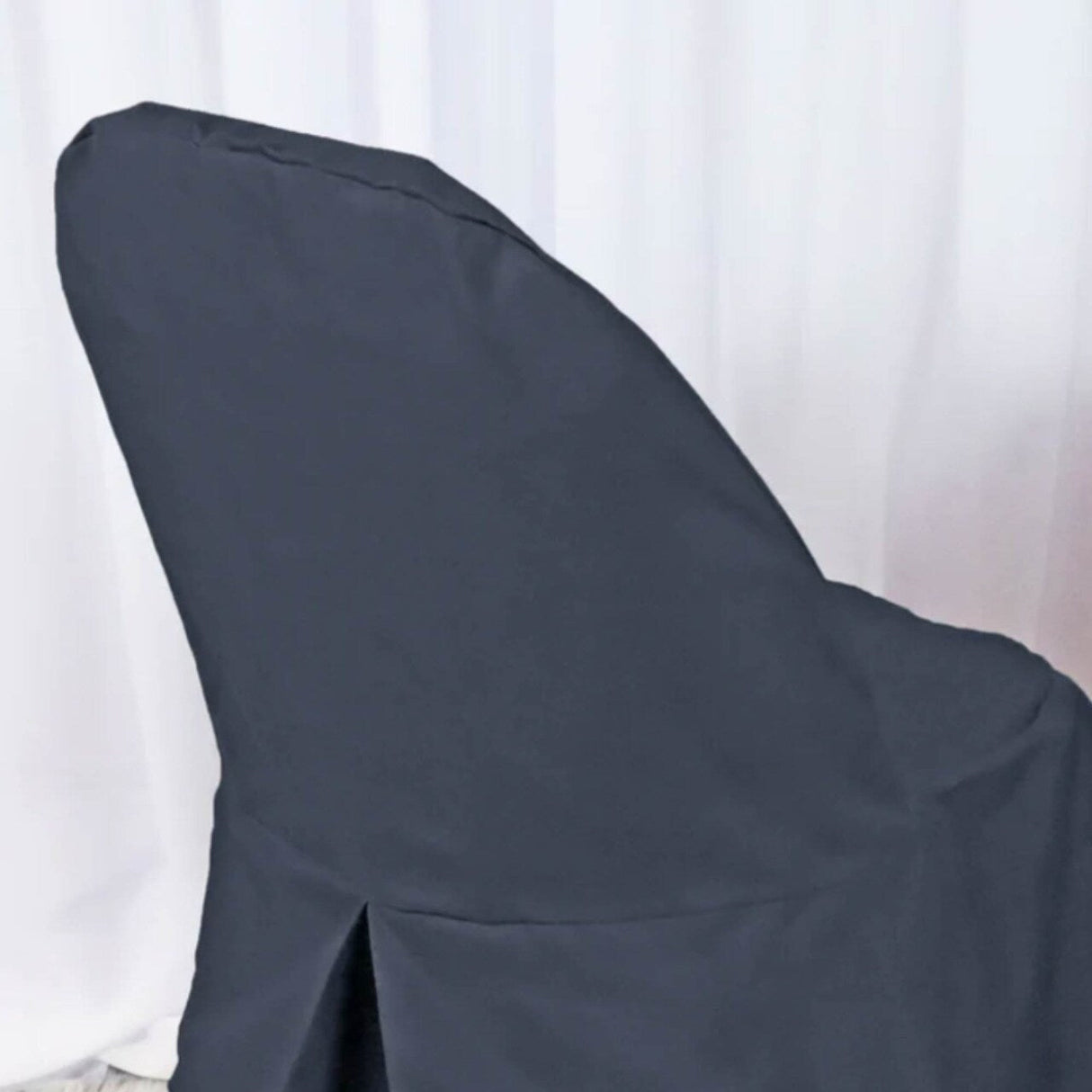 1 Piece Pewter Polyester Chair Cover for Modern Folding Seating