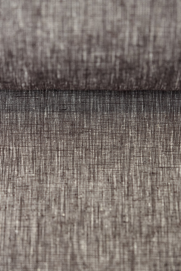 1 Yard Brown or Off White 2 Tone Melange Softened Pure Linen Fabric, Midweight 58 Inches Wide
