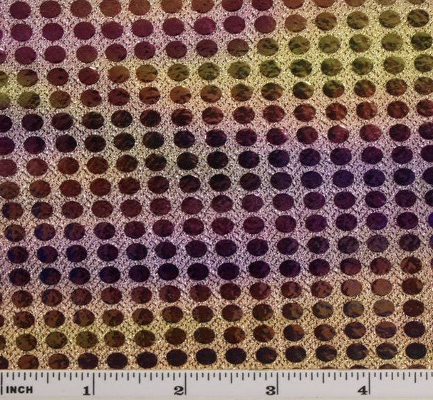 Rainbow 6MM Sequin 1 Yard Fabric Multicolor Lightweight Apparel & Costume