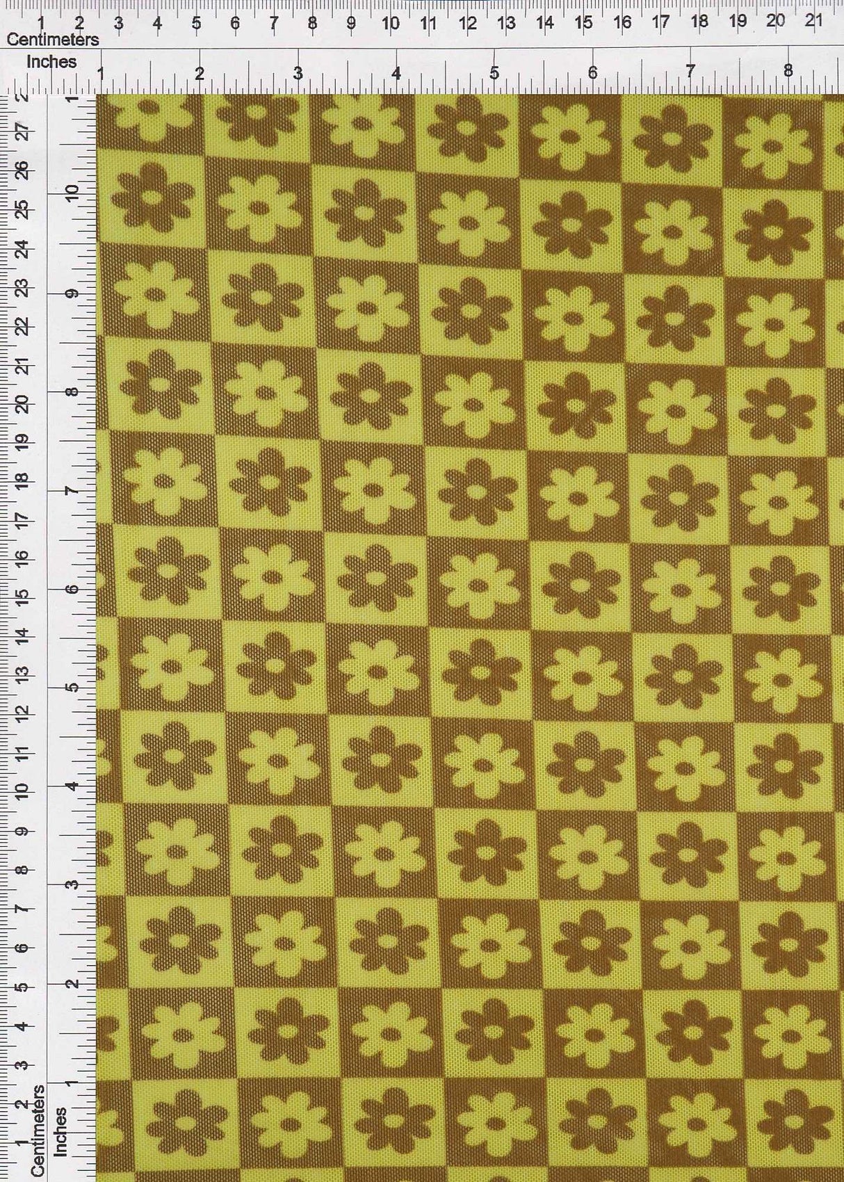 1 Yard Polyester Spandex Mesh Fabric Daisy Floral Print Soft Stretch Lightweight 54" Width