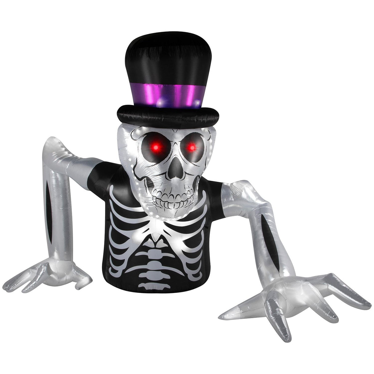 15 Foot Pre Lit Giant Skeleton Airblown Halloween Inflatable Decoration