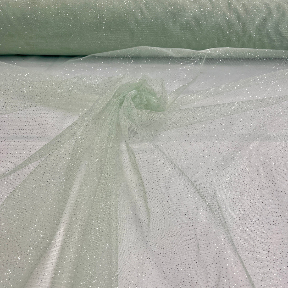 1 Yard 60" Wide Glitter Mesh Fabric Perfect for Bridal, Quinceanera & Dance Costumes