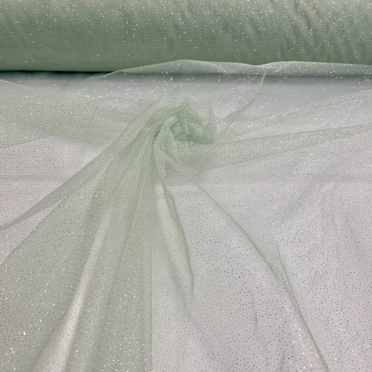 1 Yard Glitter Mesh Fabric | 60" Width | 100% Polyester | Sheer Sparkle for Dresses & Décor