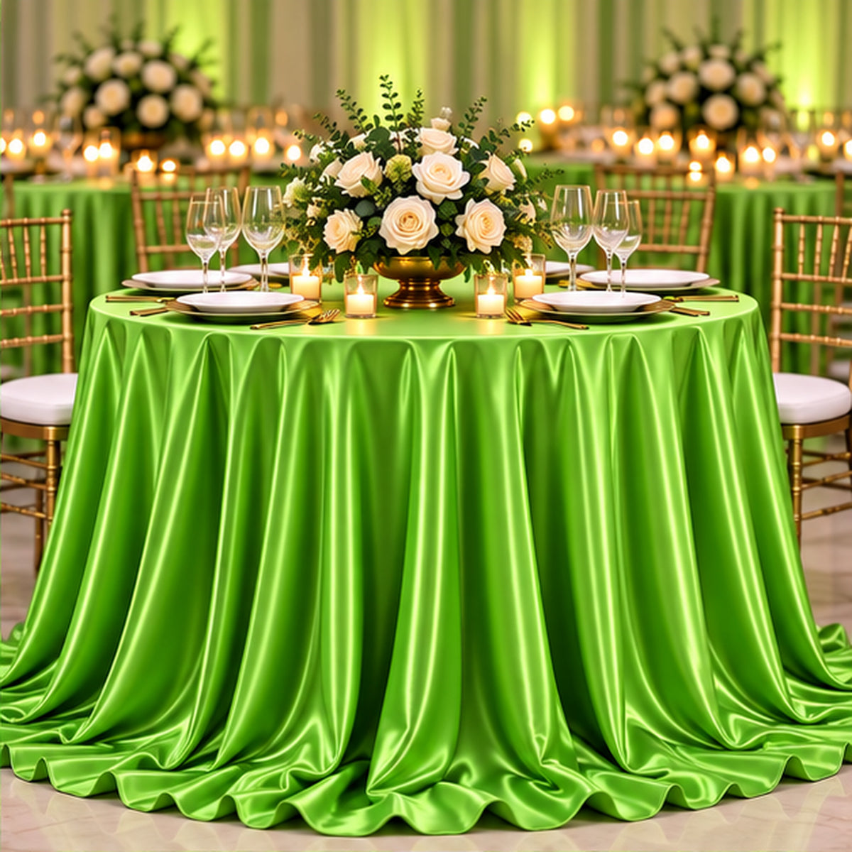 Lime Green Low Stretch Polyester Tricot Fabric 108/120 Inch Yard