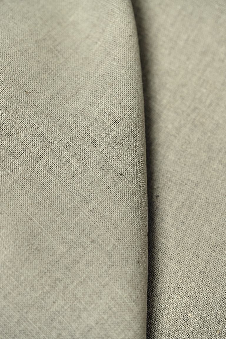 1 Yard Sageish Natural Pure Linen Fabric 7 oz Softened Solid Weave 57 Inch Wide
