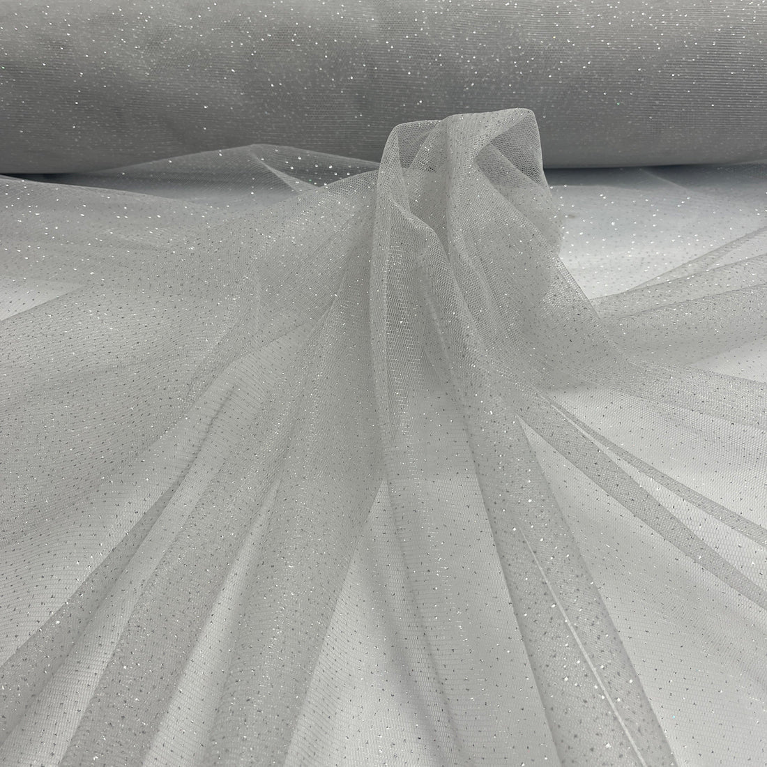 1 Yard 60" Wide Glitter Mesh Fabric Perfect for Bridal, Quinceanera & Dance Costumes