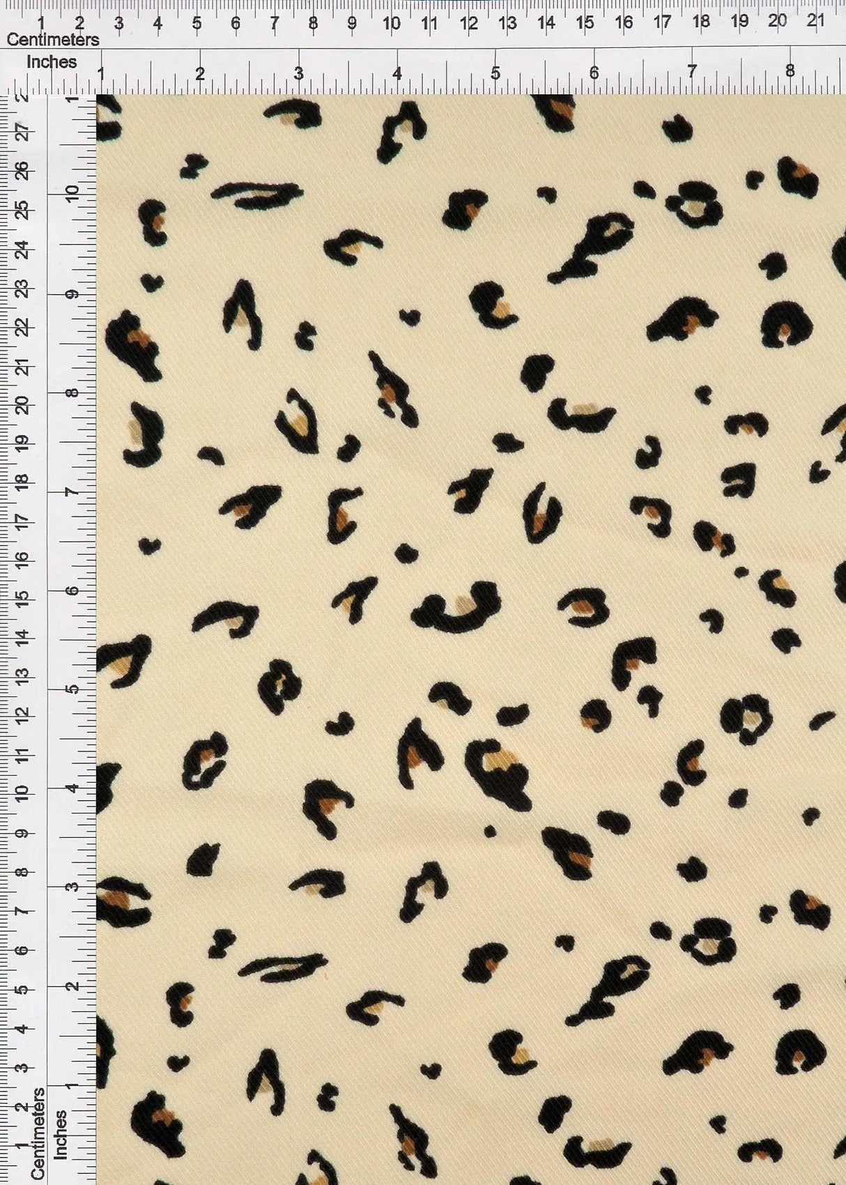 1 Yard Twill Animal Leopard Print Fabric, 58/59'' Wide Polyester Spandex Blend