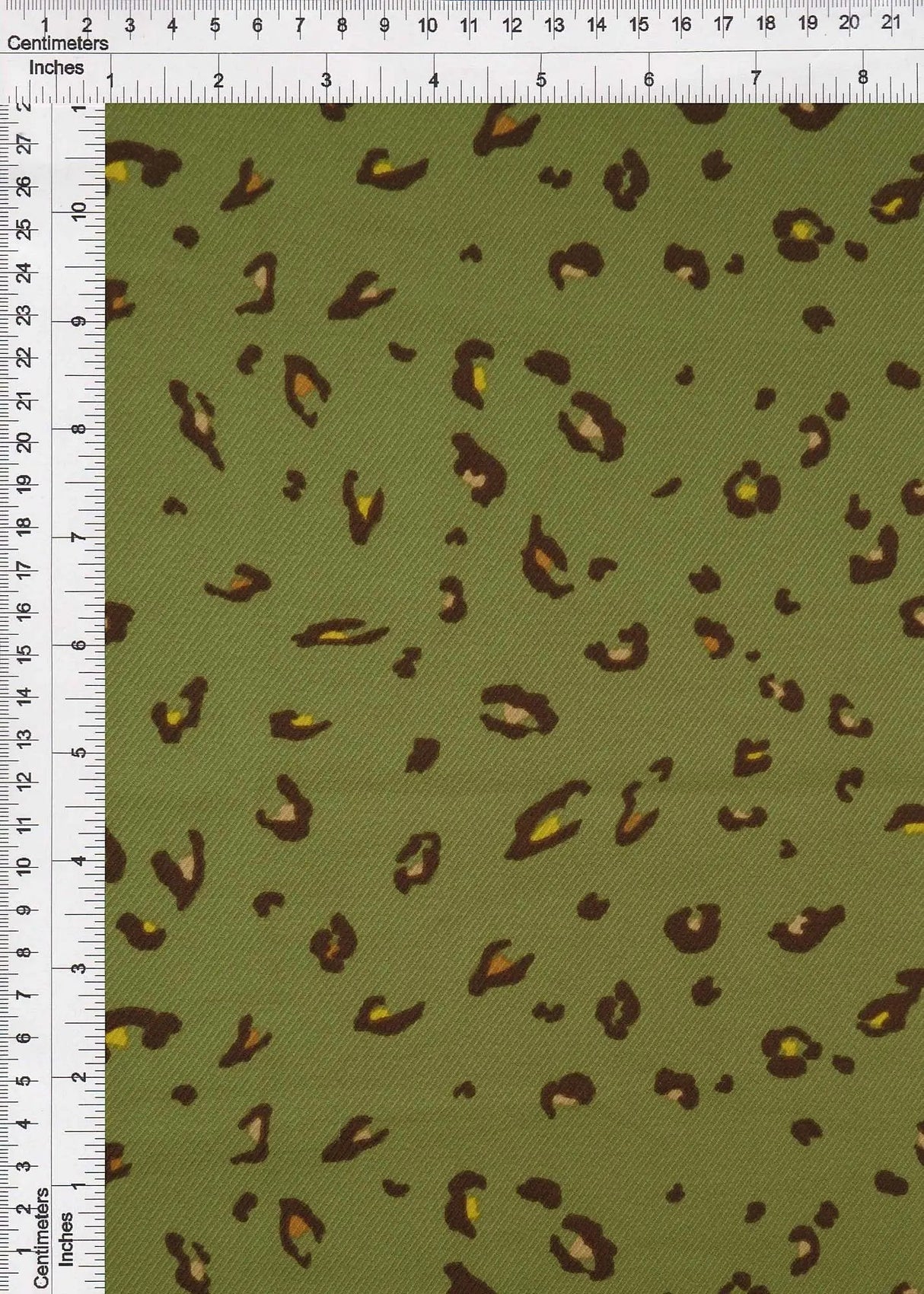1 Yard Twill Animal Leopard Print Fabric, 58/59'' Wide Polyester Spandex Blend