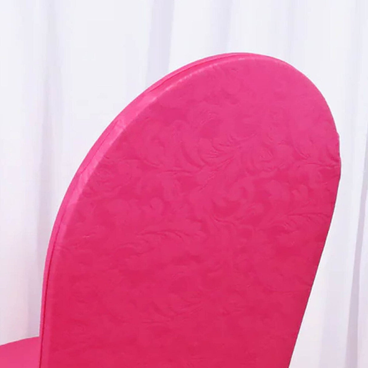 1 Piece Ivory Embossed Vintage Spandex Banquet Chair Cover Elegant Event Decor