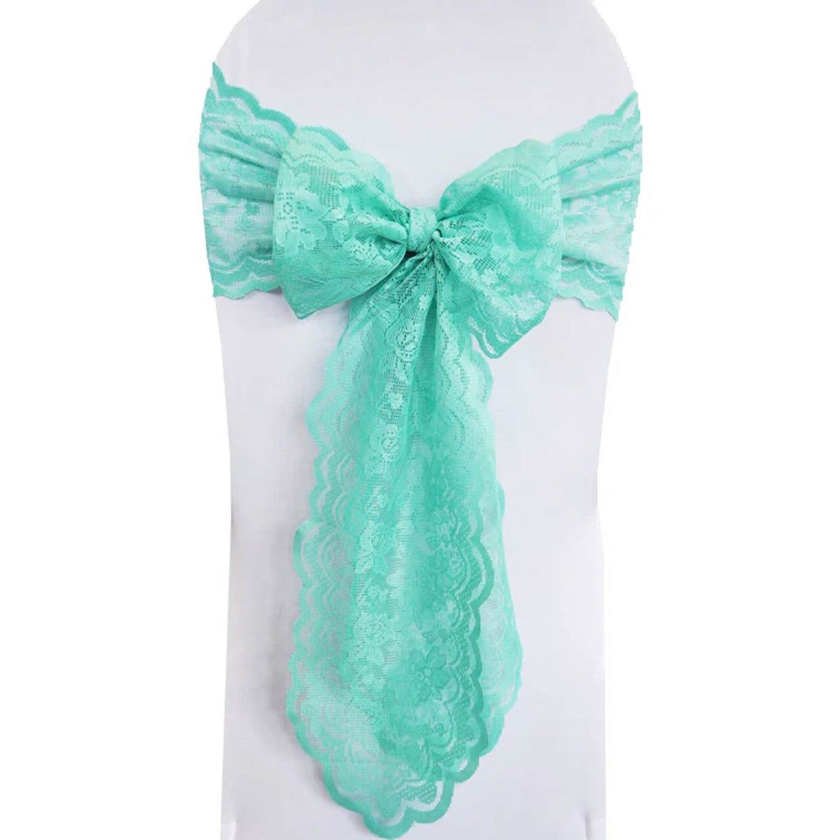 10 Pieces Tiff Blue Caspari Lace Chair Sashes for Elegant Event Decoration 9x108 Inches